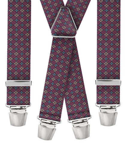 Bretella pattern vittoriano bordeaux