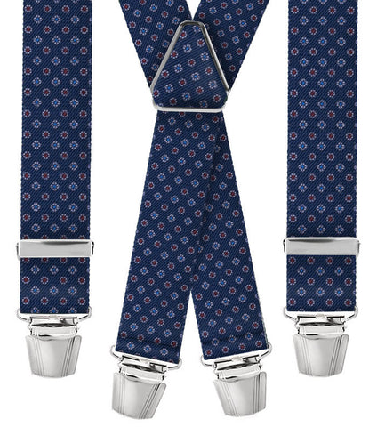 Bretella pattern fiori blu
