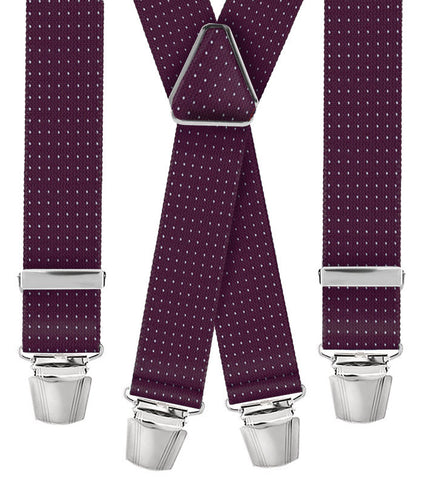 Bretella pattern pois bordeaux