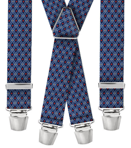 Bretella pattern trapezio blu