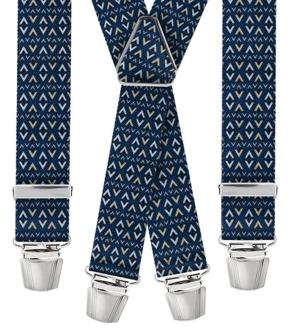 Bretella pattern a V blu