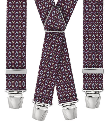 Bretella pattern a V bordeaux