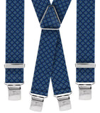 Bretella pattern quadratini blu