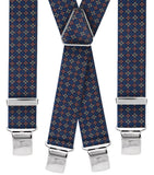 Bretella pattern vittoriano blu